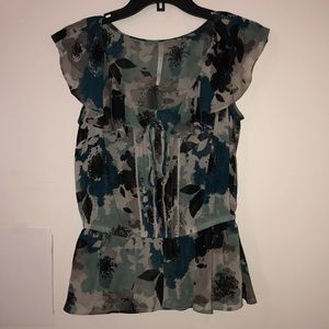 LC Lauren Conrad Small Teal Blouse